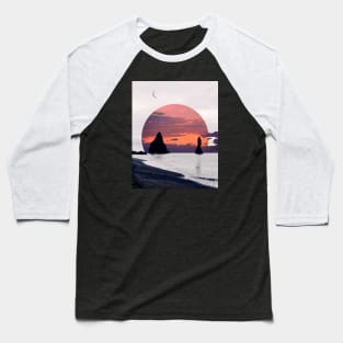 Sunset at Sea Baseball T-Shirt